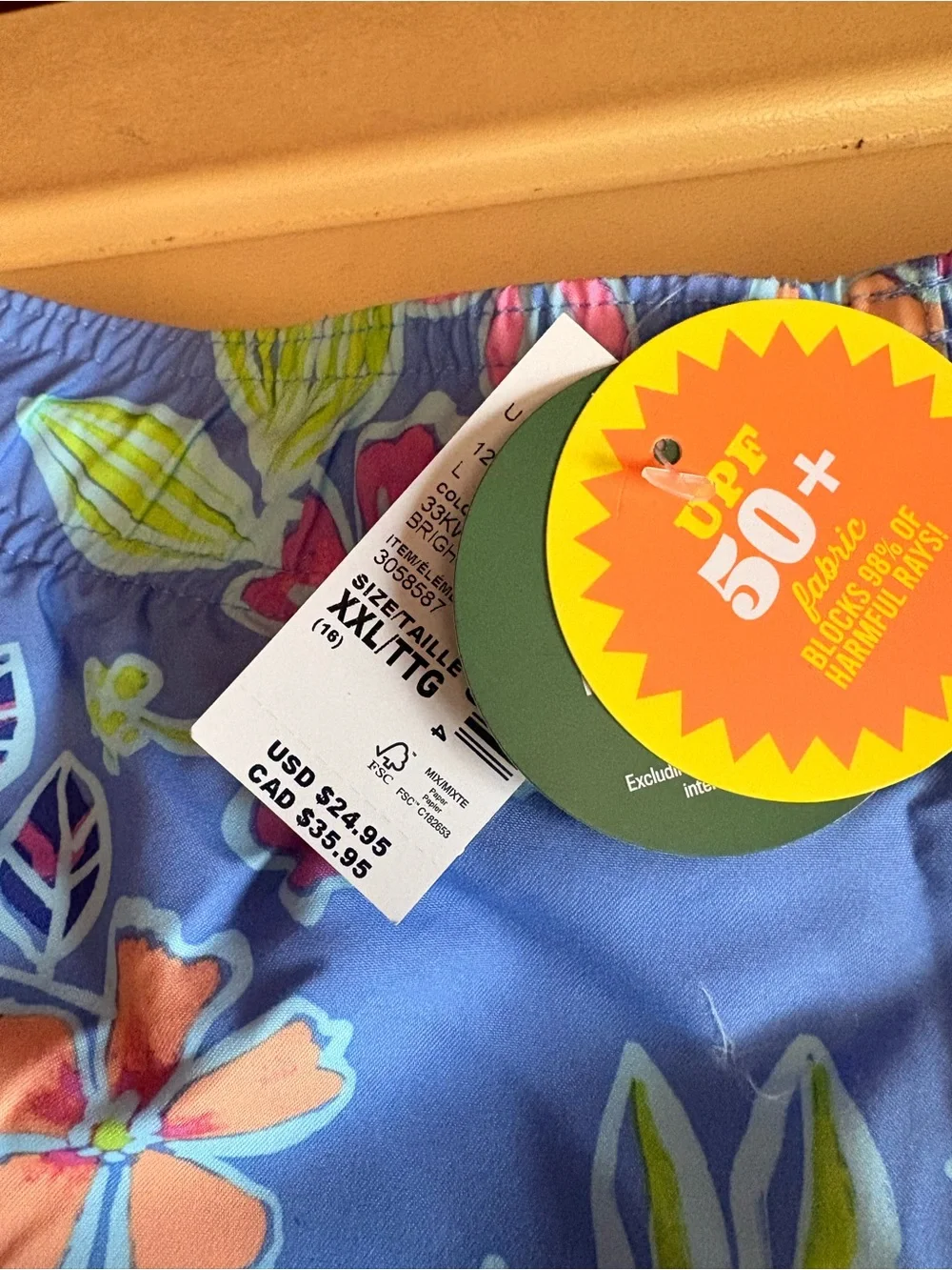 The Children’s Place Light Blue Tropical Floral Swim Shorts
